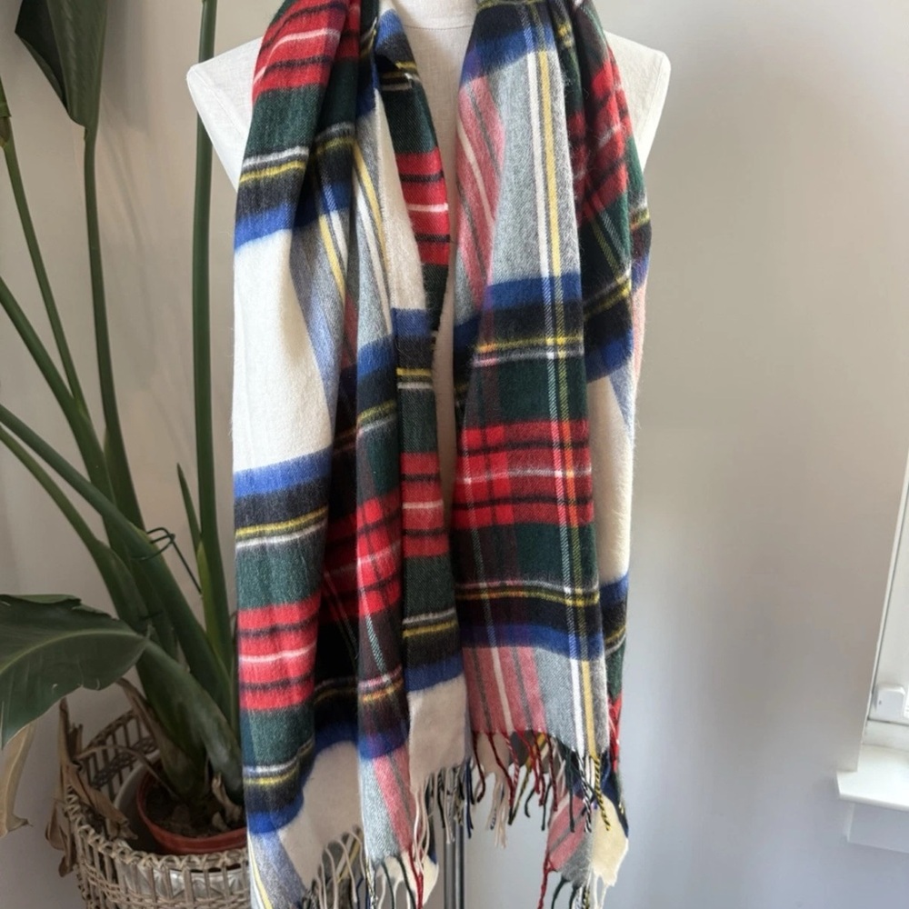Burberry London Plaid Multicolor Scarf 68” x 27”